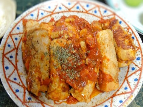 肉巻き高野豆腐のイタリアントマト煮